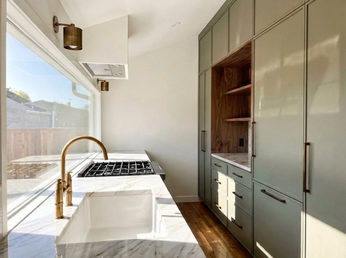 Kitchen design and custom dining room banquette by HART HOUS in Vancouver BC.