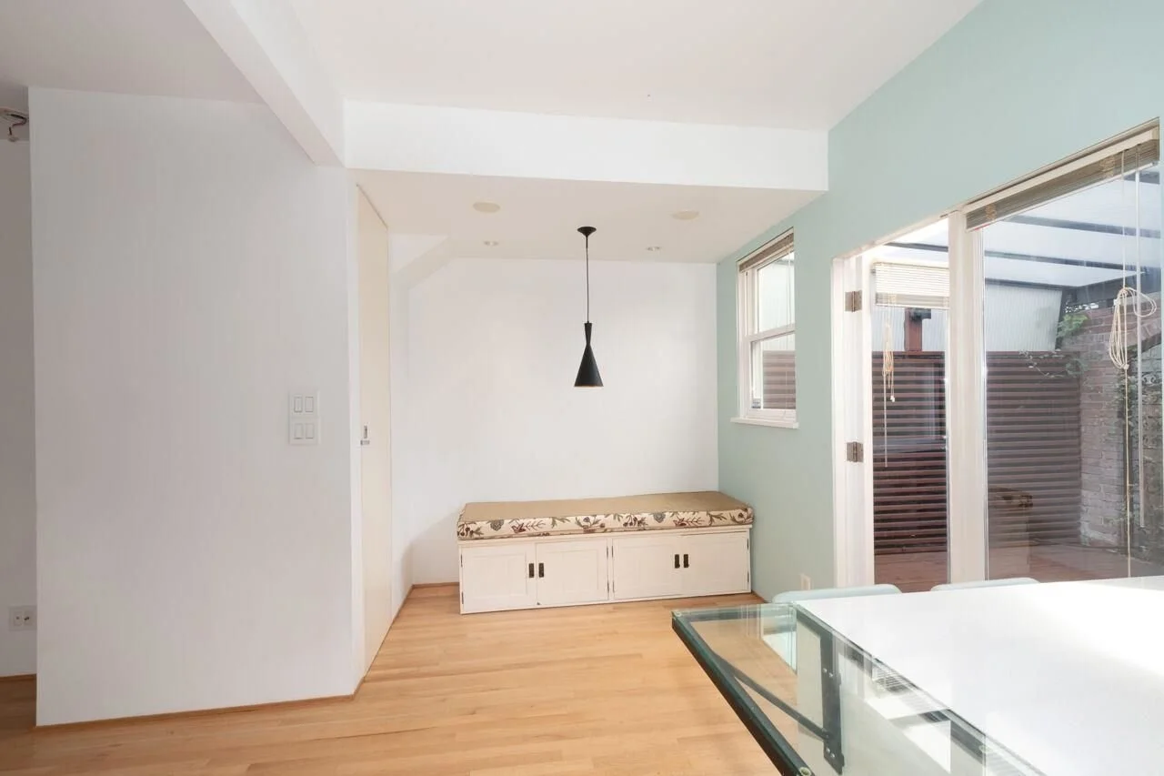 Kitchen design and custom dining room banquette by HART HOUS in Vancouver BC.