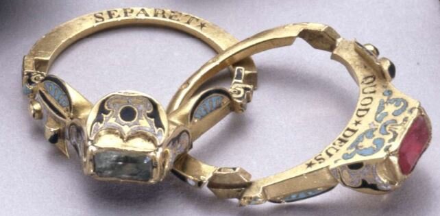 German C16 gimmel ring (conjoined wedding ring)