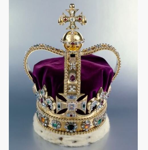 St Edward's Crown with plethora of gems of all colours and types