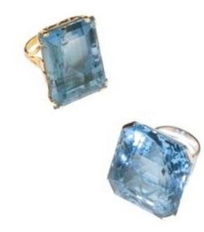 Edith Sitwell's aquamarine rings