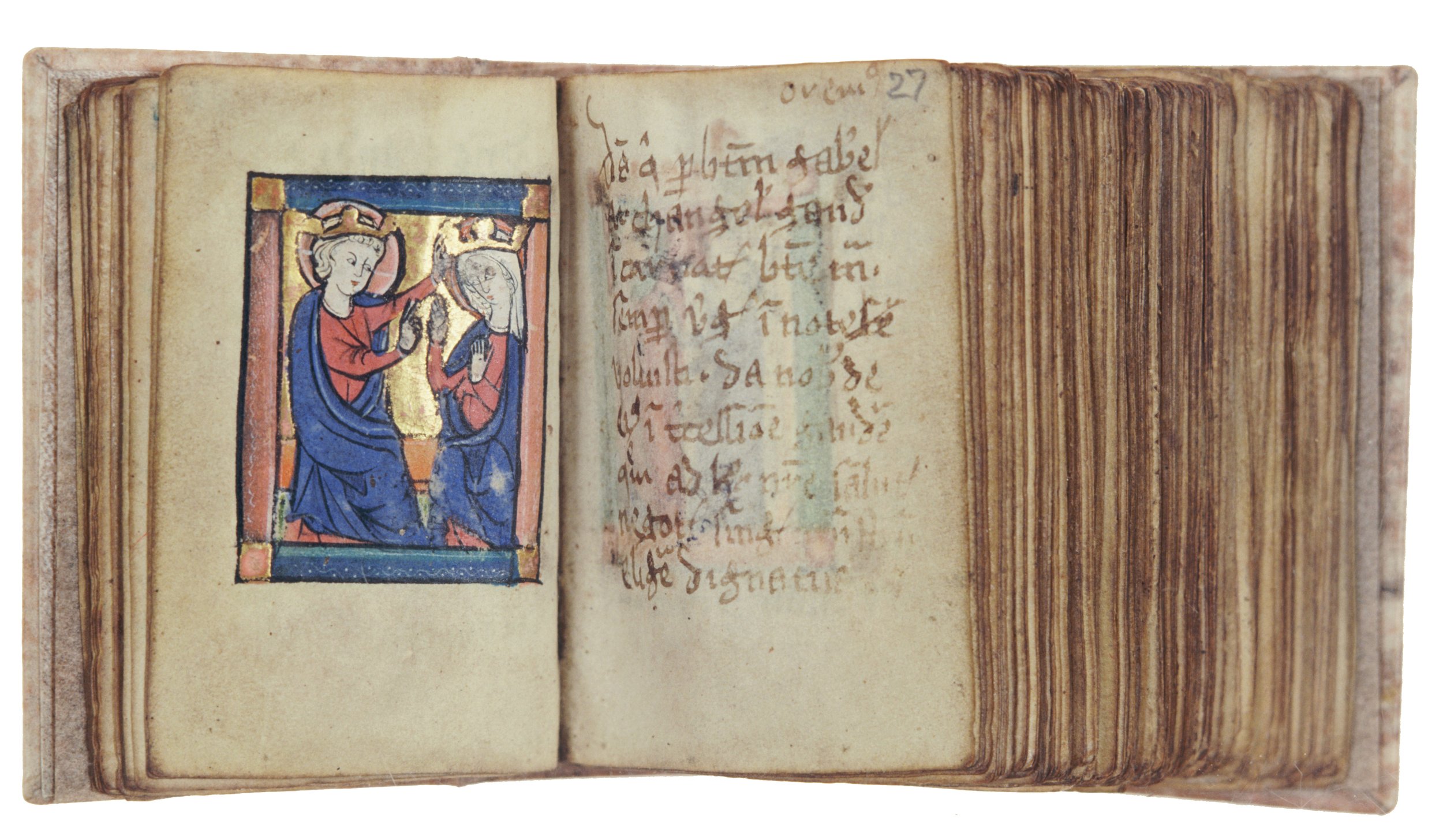 Miniature Medieval psalter, 13th Century