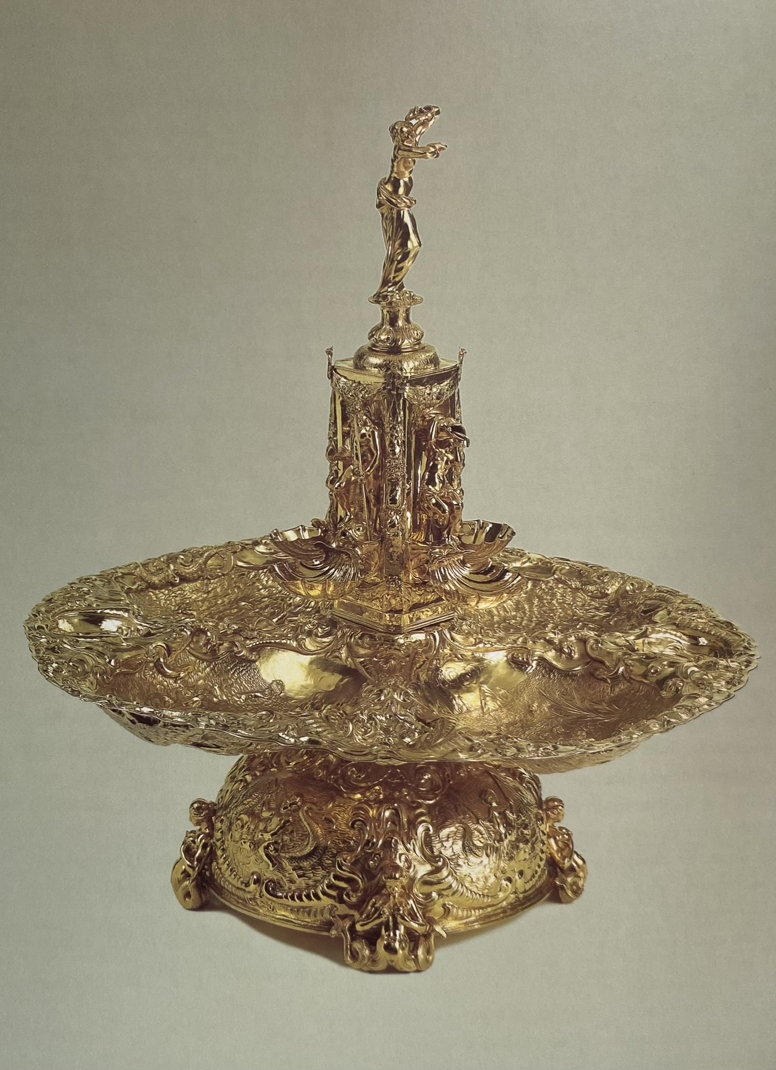 Plymouth fountain - an enormous silver gilt baroque fountain
