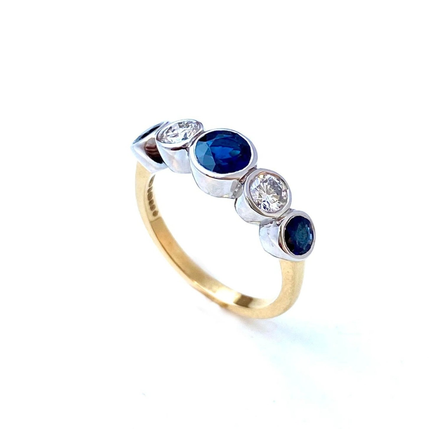 Madagascar blue sapphire engagement ring