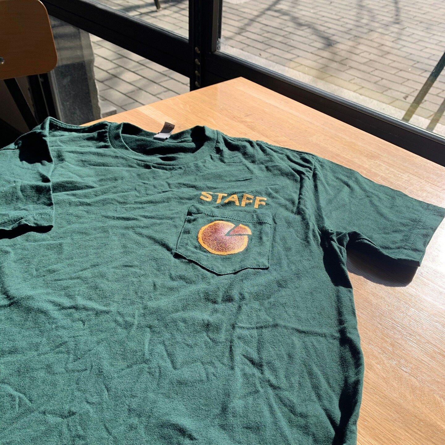 Here we are. One year later.⠀
------------------------⠀
Remember @bow.market festival days? Last year, we were so excited to throw a Pie-themed St Patrick's Day for 3/14. That day has come and gone. These staff shirts got handed out, but we never got