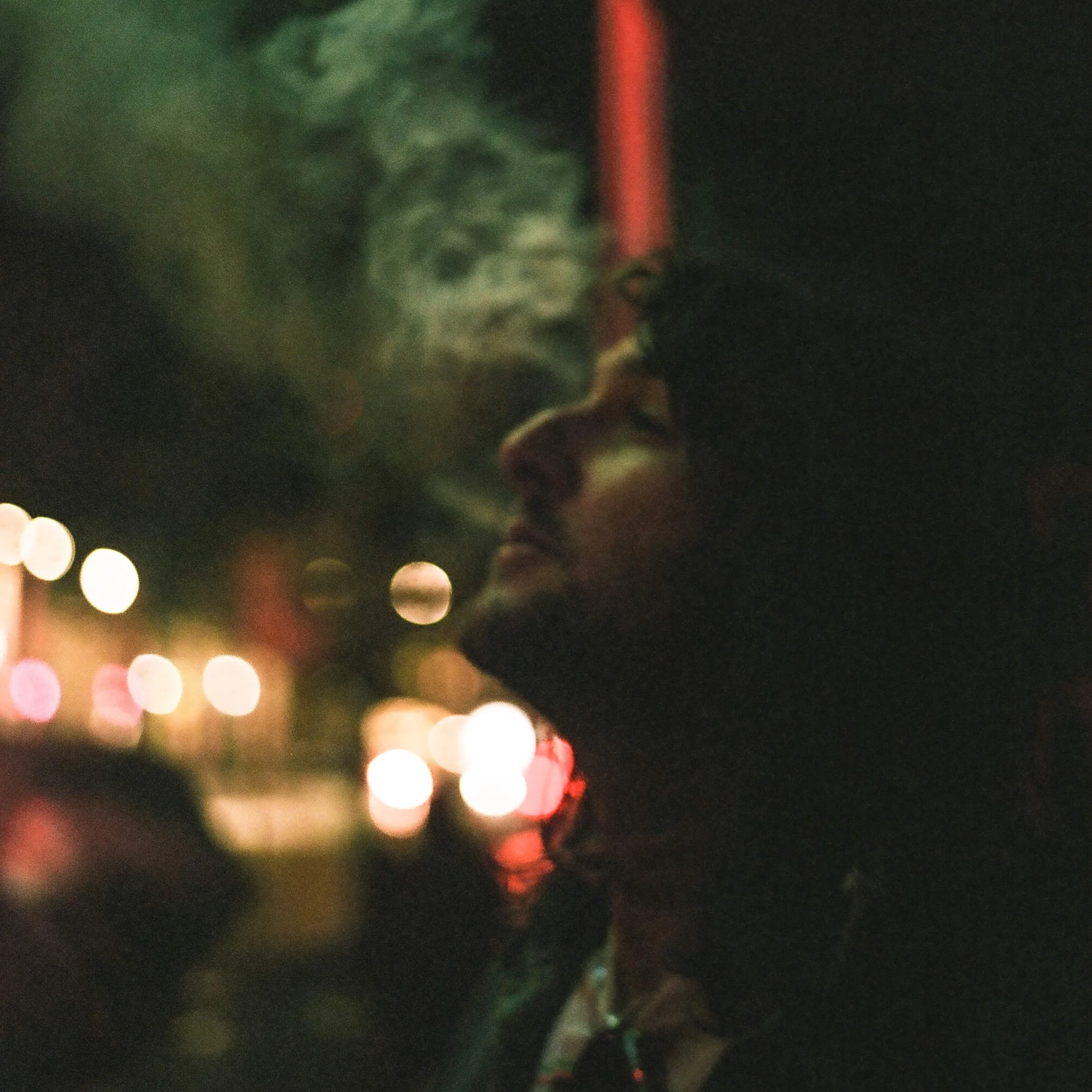 Scott Klein smoking a cigarette In the streets in Austin Texas USA