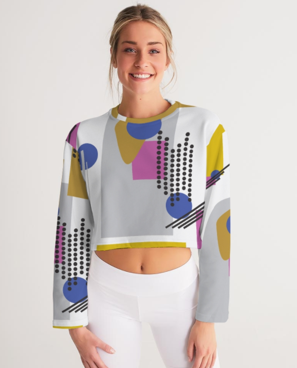 MODERN ABSTRACT COLLECTION Women's Cropped Sweatshirt