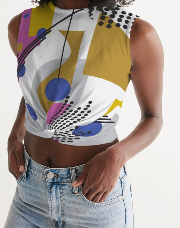 MODERN ABSTRACT COLLECTION Women's Twist-Front Tank