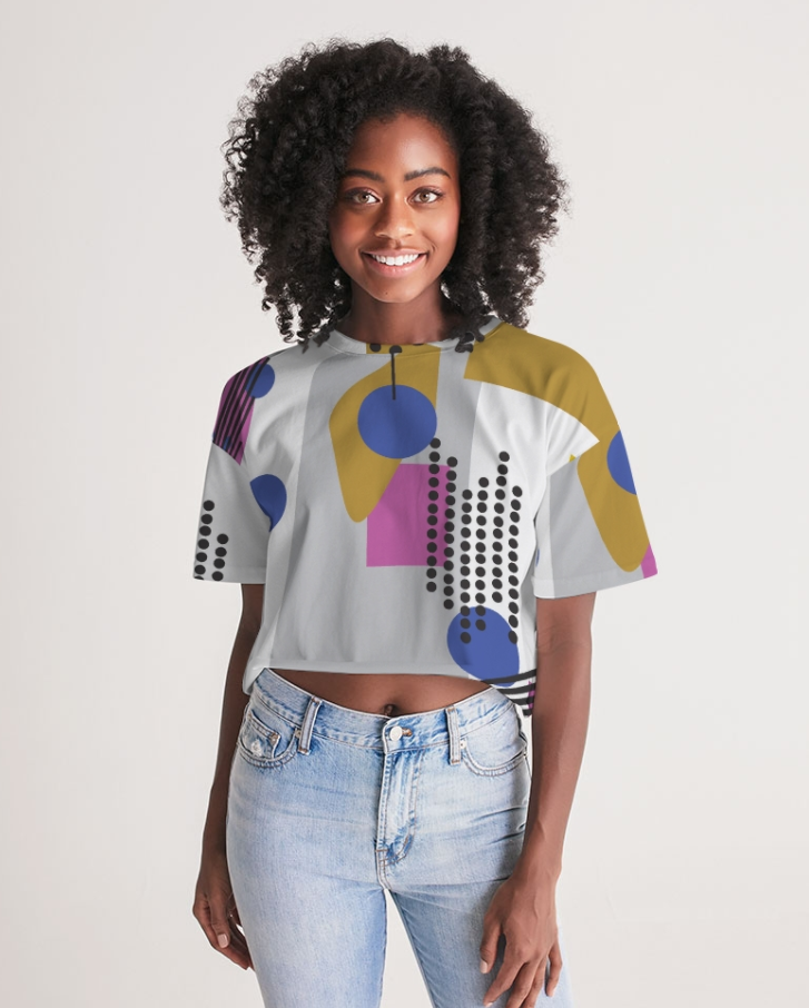 MODERN ABSTRACT COLLECTION Women's Lounge Cropped Tee