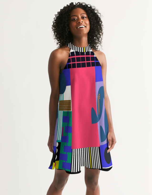 Deco Collection Women's Halter Dress