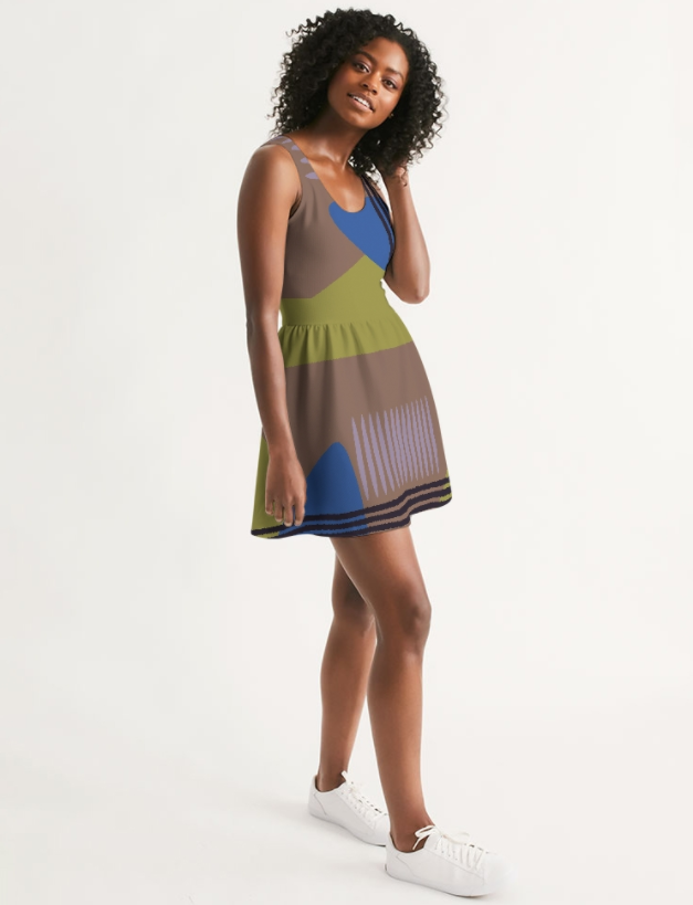 Aceline Women's Scoop Neck Skater Dress
