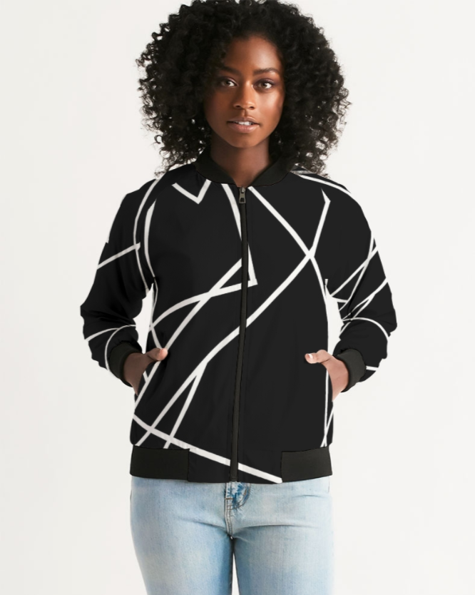 The Black & White Collection  Aubin Women's Bomber Jacket