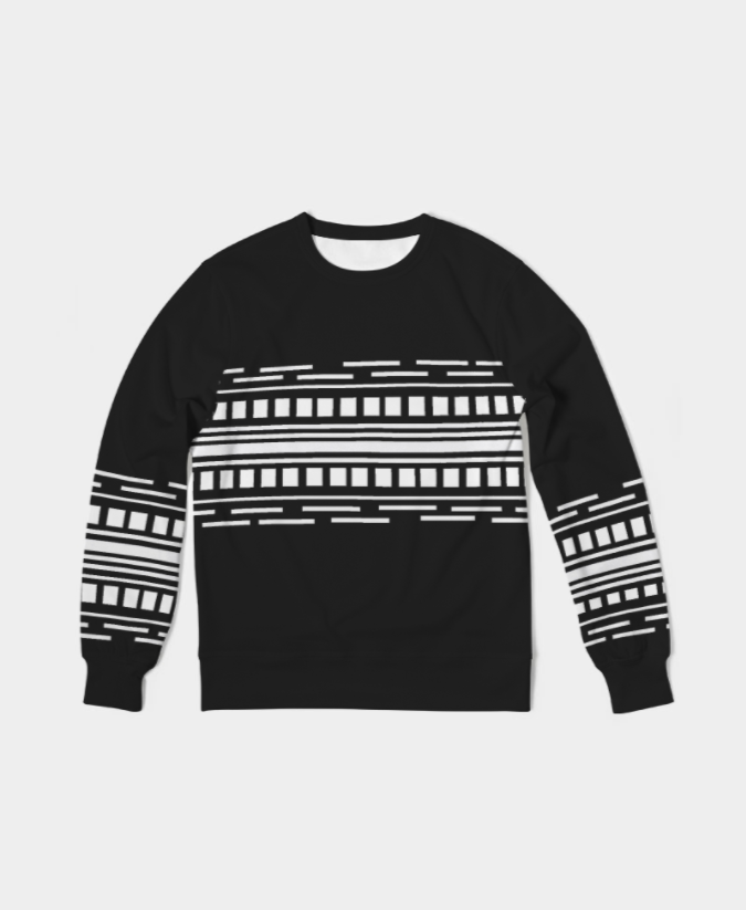 The Black And White Collection Jade Classic French Terry Crewneck Pullover