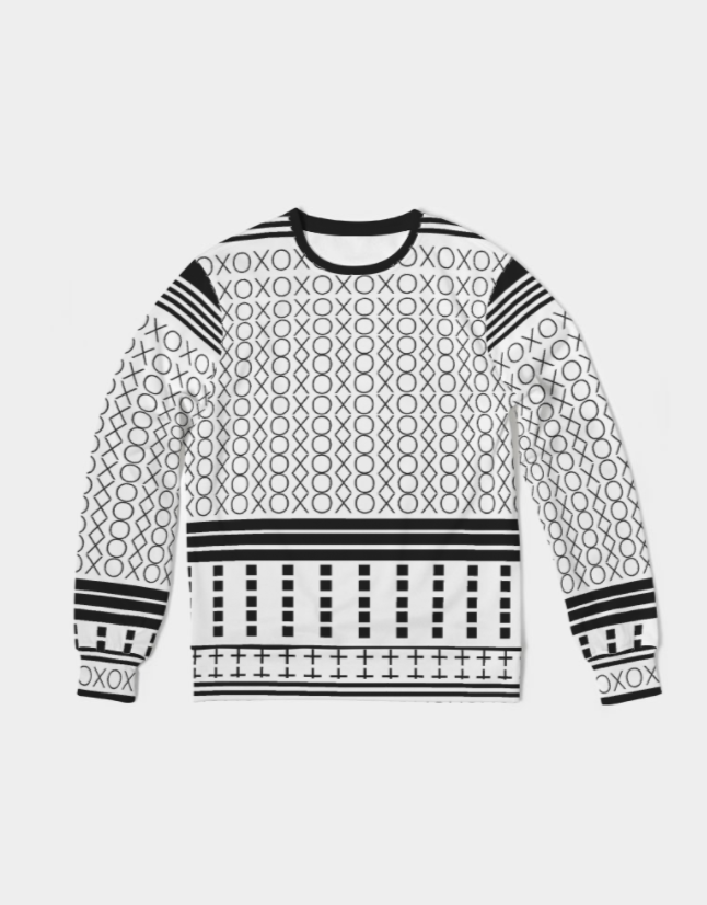 The Black And White Collection Leo Classic French Terry Crewneck Pullover