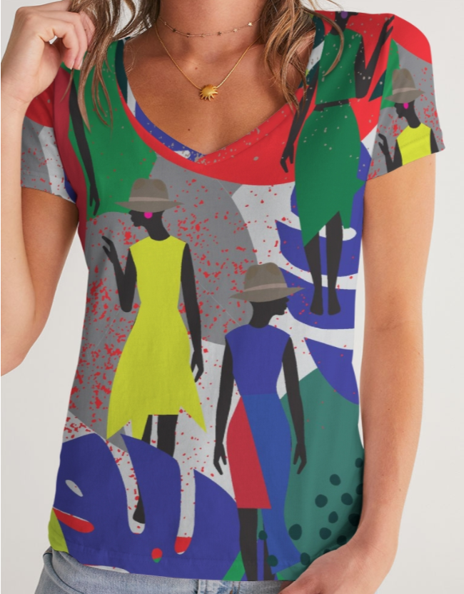 The Koulè Collection | Te Women's V-Neck Tee