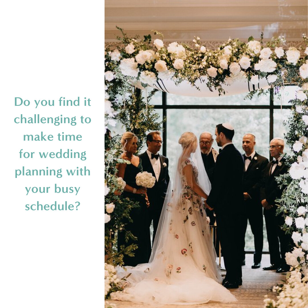 Your busy schedules don't have to hinder your wedding planning. With our streamlined planning process, we save you time and ensure wedding planning doesn't become a full-time commitment for you. Within the first 30 to 60 days of working together, you