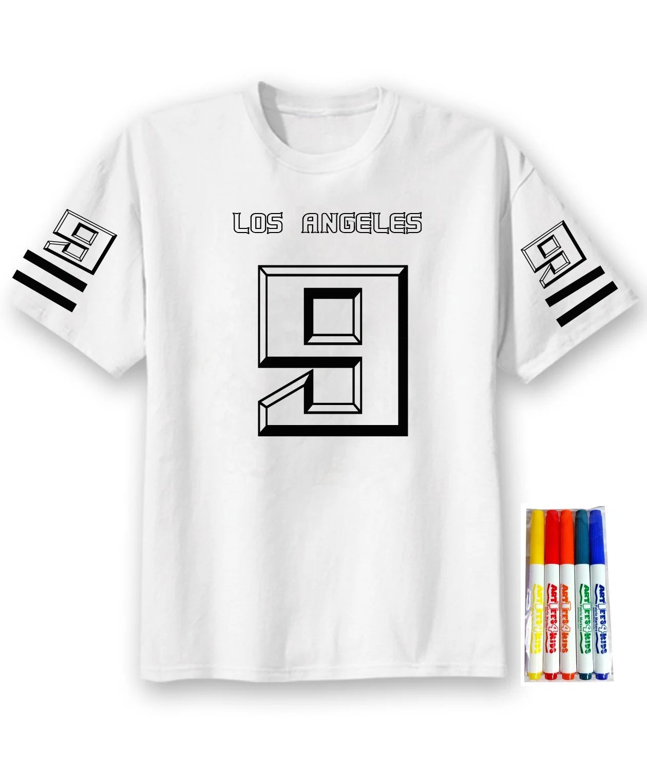 Kids Colorable Fan Football Tshirts.