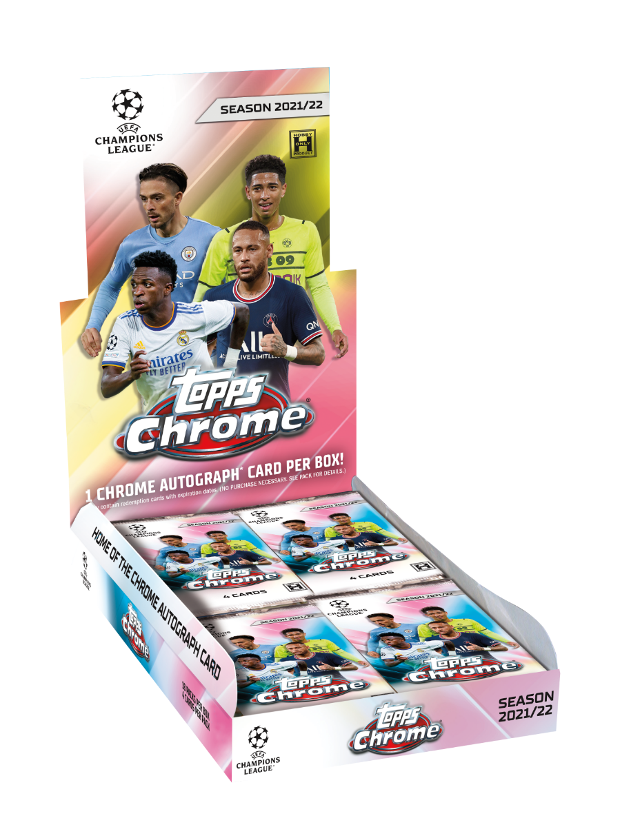 2021-22 Topps Chrome UEFA Champions League Hobby Box — SOCCER CARDS UNITED