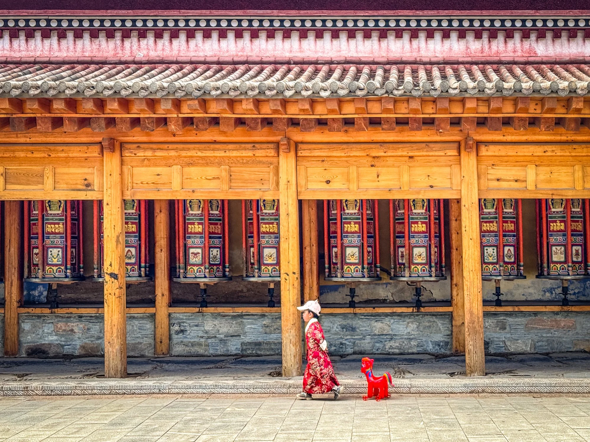 Turning the prayer wheels