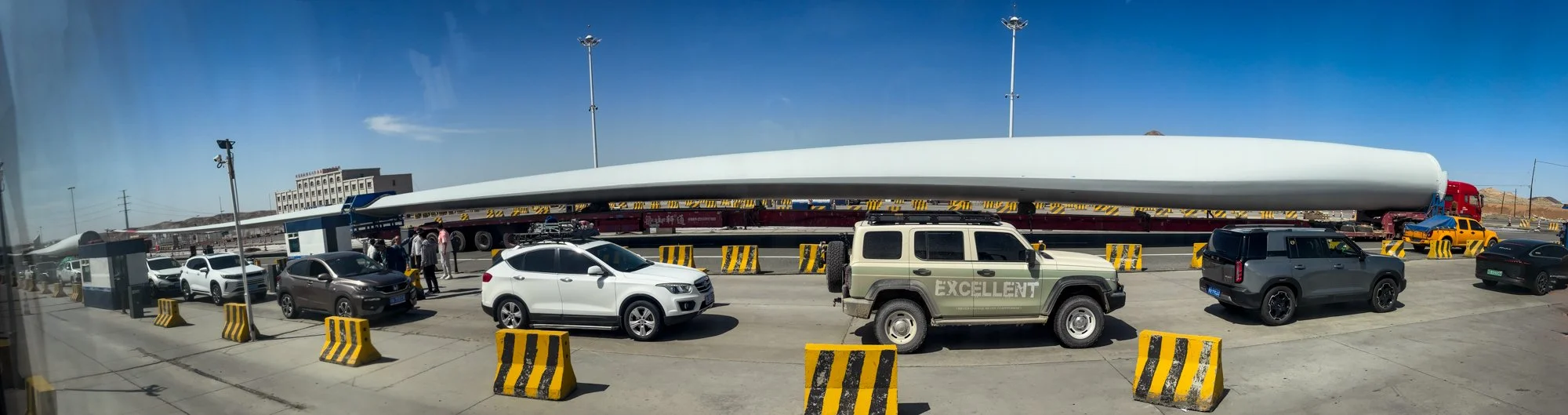 A wind turbine blade on the move