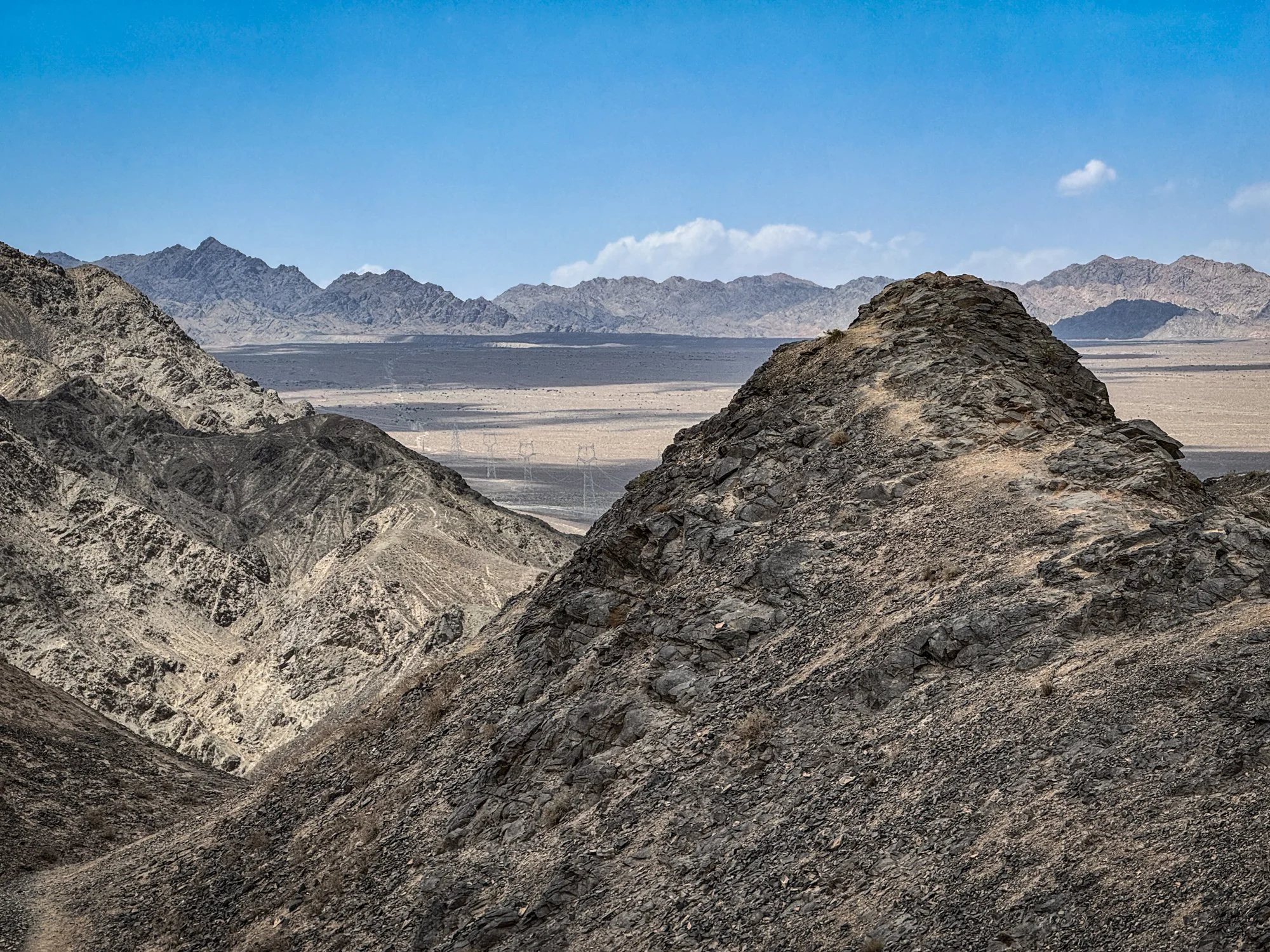 The surrounding desert