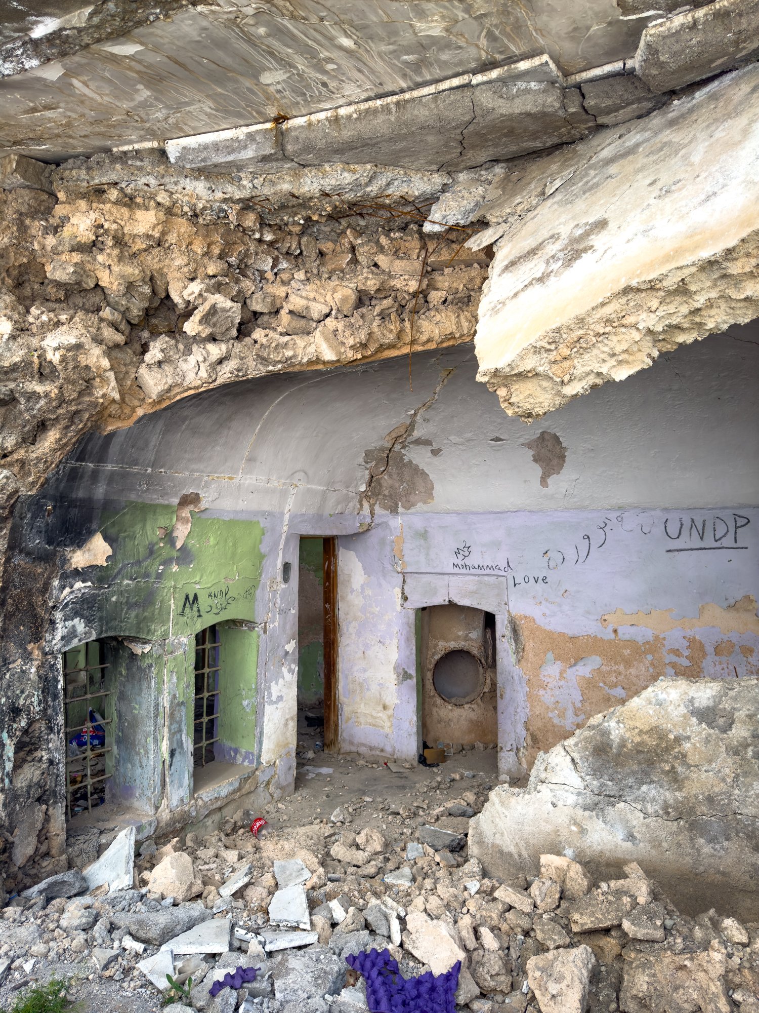People hid in their basements for safety while the buildings were bombed around them.
