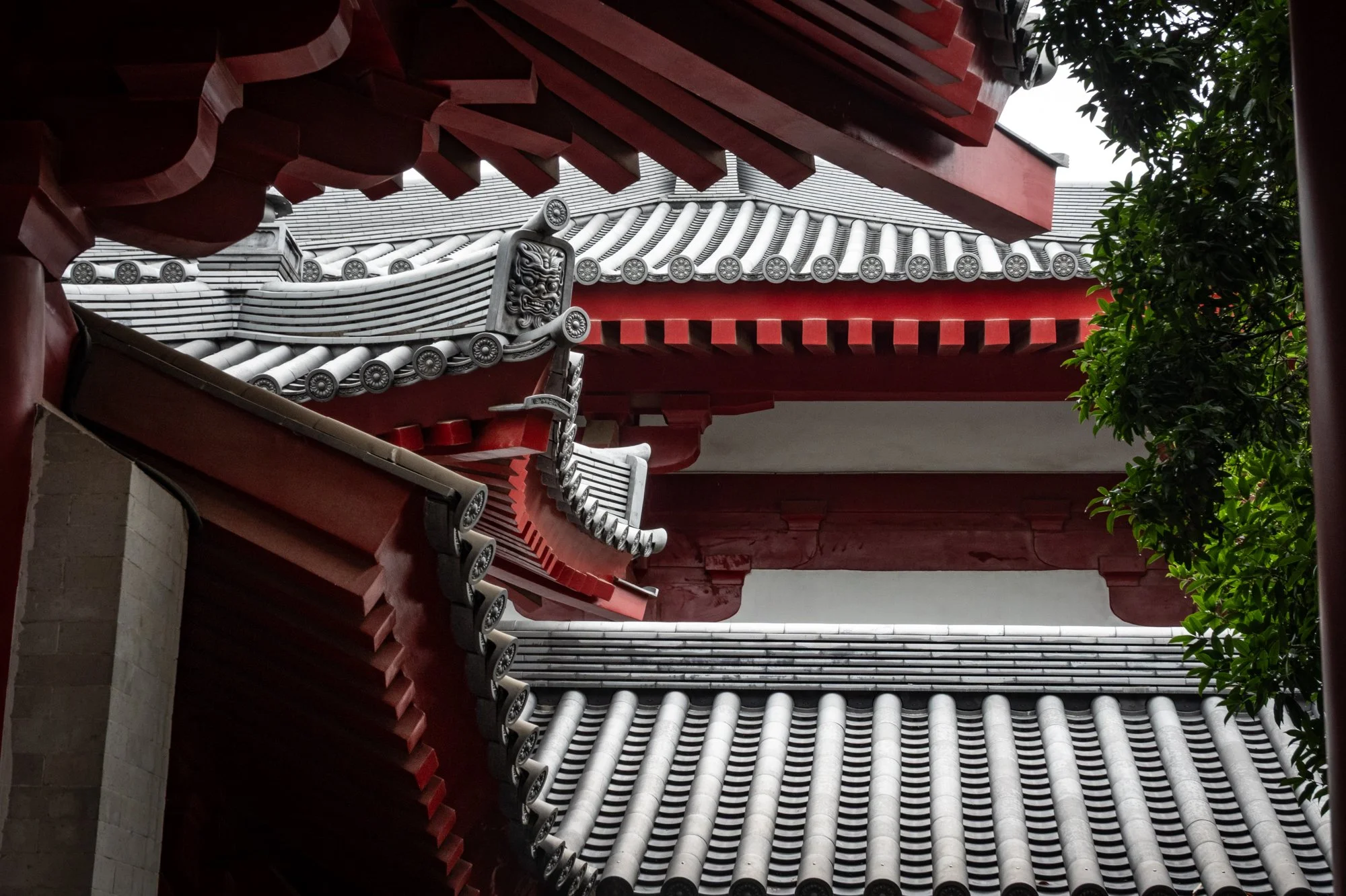 A Temple roof seen from the City Wall