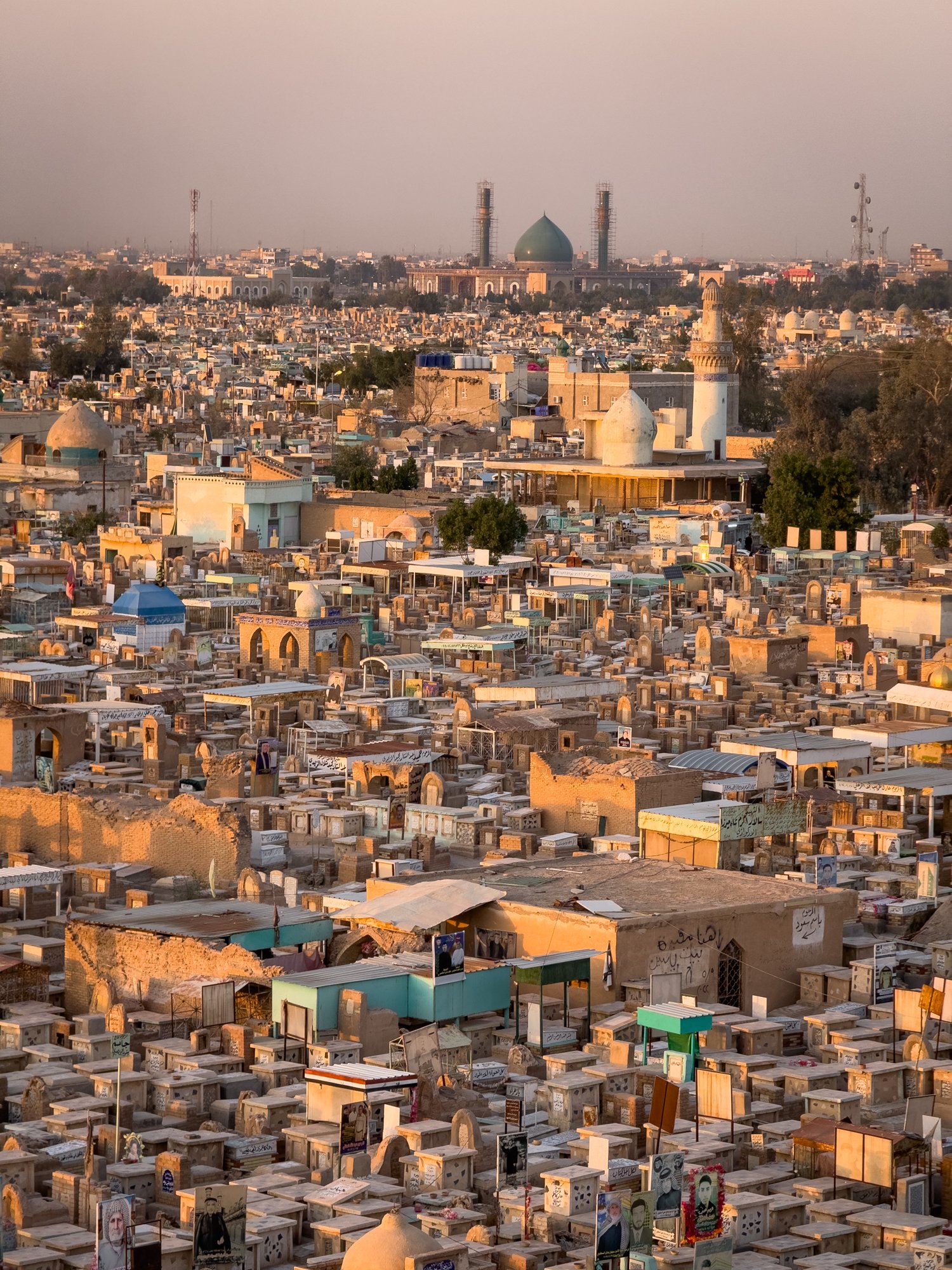 The Valley of Peace, the Wadi Al-Salaam in Najaf is the largest Shi'i Cemetery in Iraq and one of the largest cemeteries in the world.