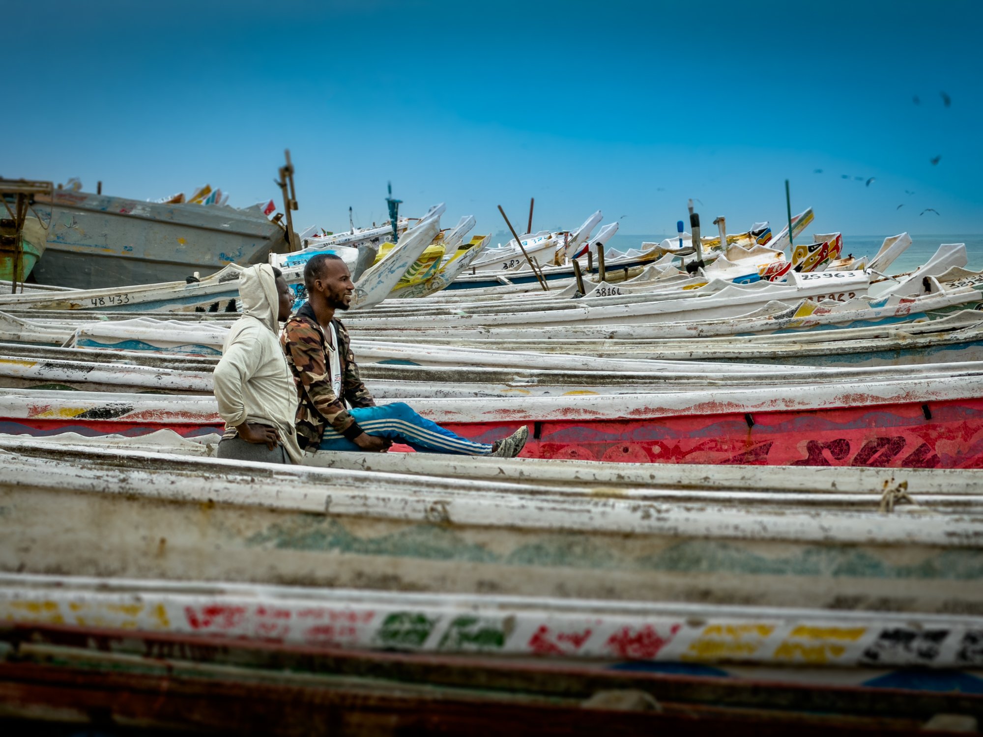 Fishermen on Jreida Beach near Nouakchott