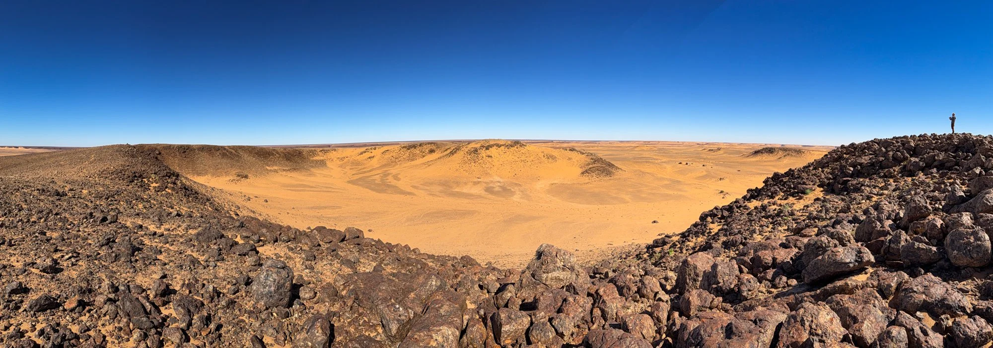 The Richat Structure, or Eye of Africa is a gigantic circular structure some 40km in diameter.