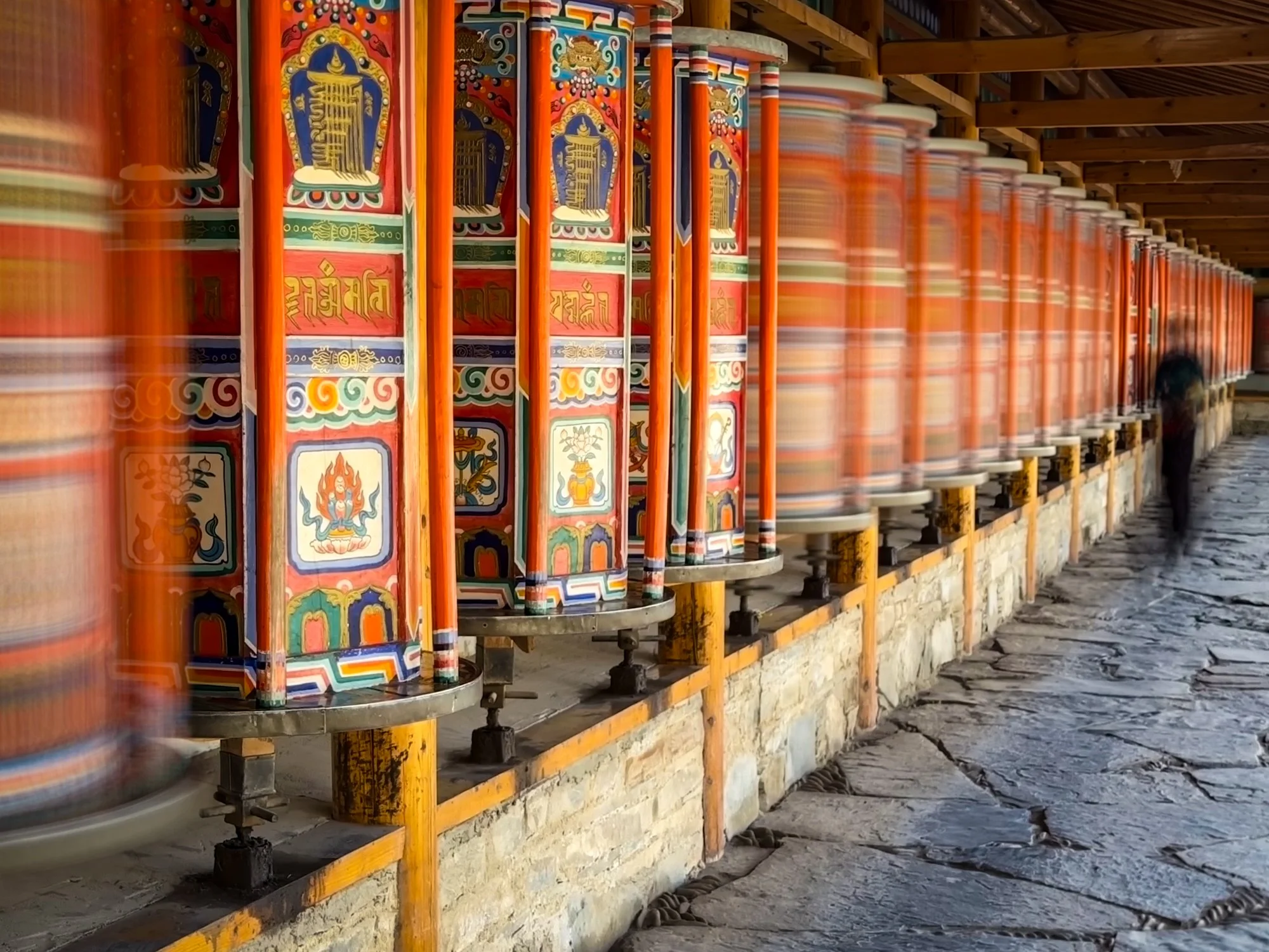 Turning the prayer wheels