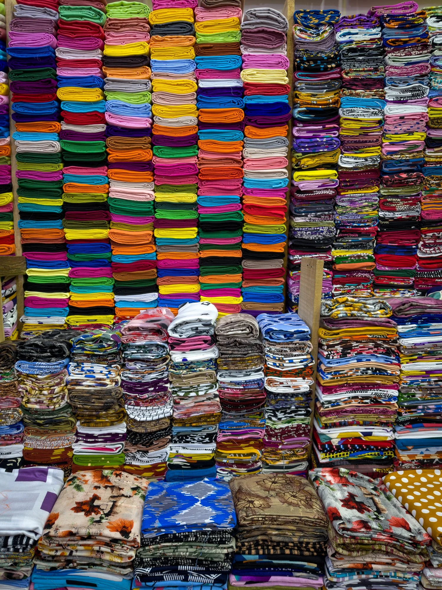 Dyed and printed cotton