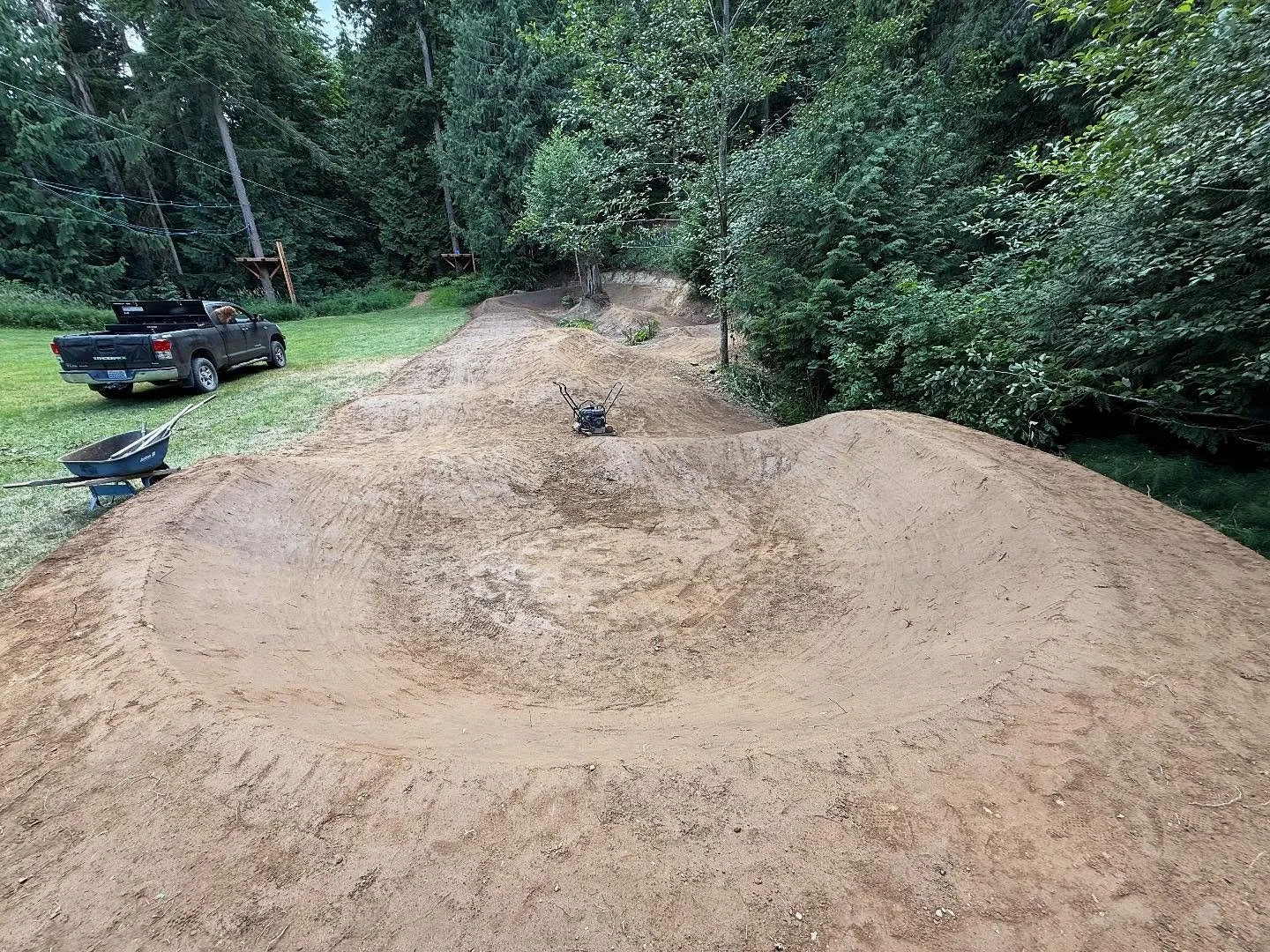 Another fun one from this summer was the pumptrack at @campfirwood 
We had fun with this project and being able to add biking to the list of activities for the firwood campers was something that got us excited. #pumptrack #firwood #trailbuilding #spe