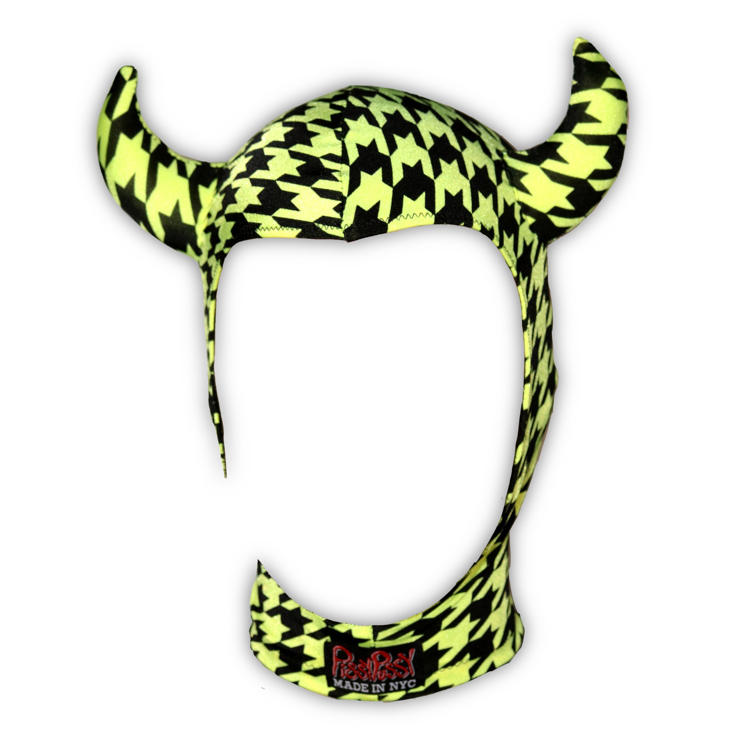 Houndstooth Devil Hood Yellow