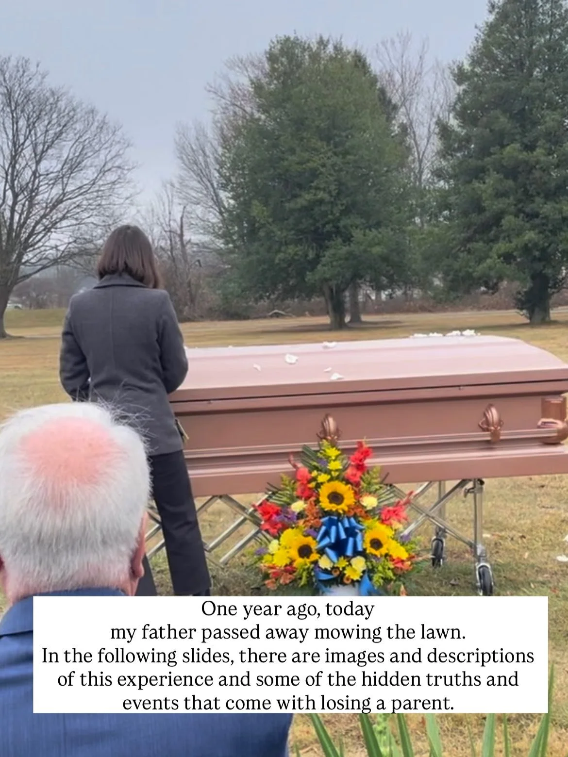 One year later.
.
A reflection on grief.