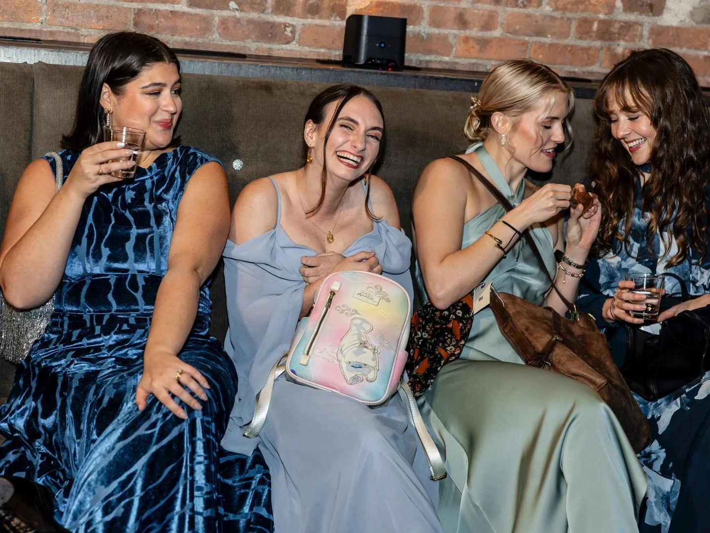 The avatar backpack at a wedding is the only way we ride around here.