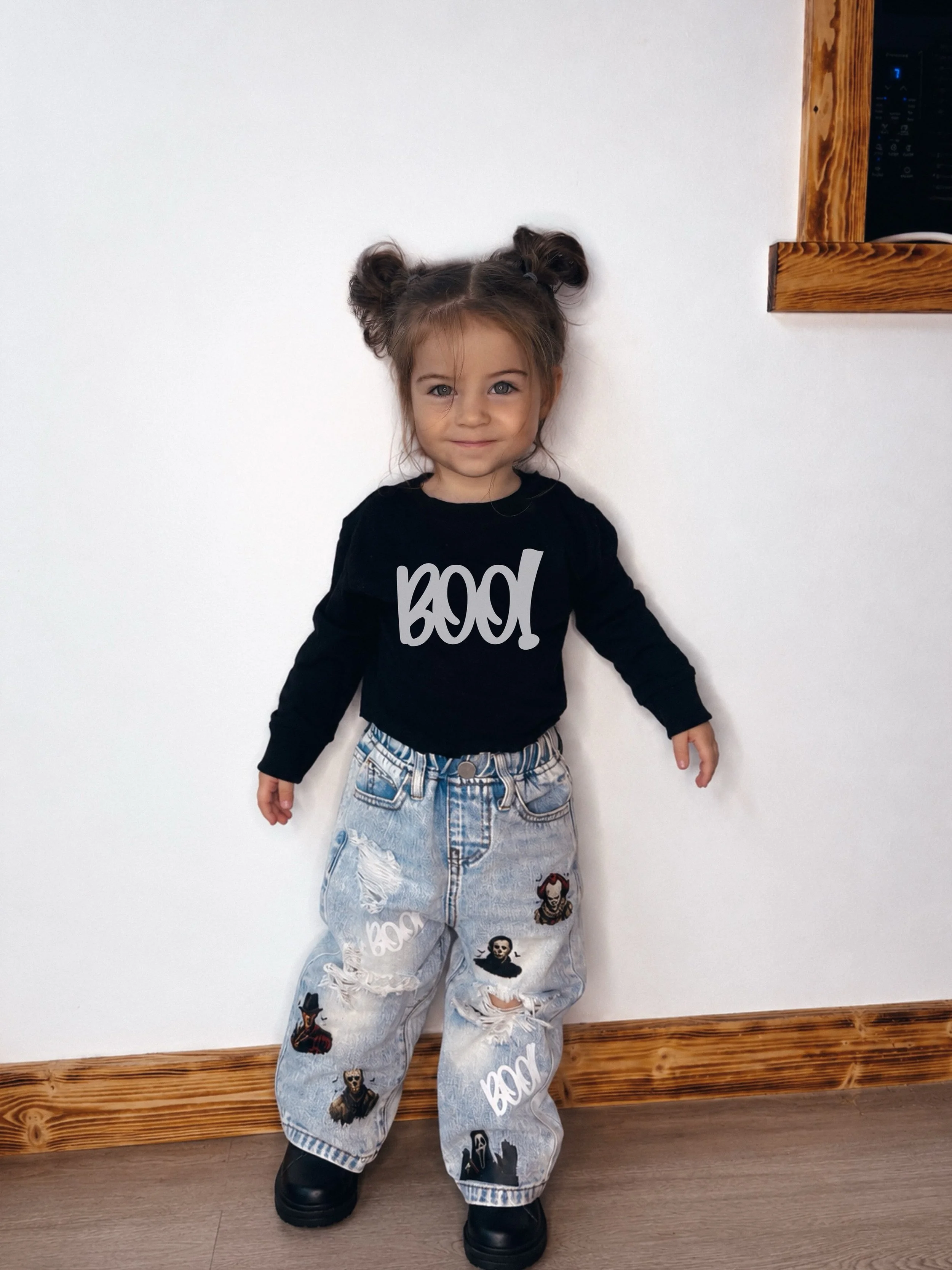 BOO! I hope you're all ready for the Halloween drop tonight! 👻

This drop is extra special because.. my perfect girl is modeling our never before seen, newest item- baby jeans! 

You'll be able to grab these in size 6-9m up to 3T! 

Set your alarms 