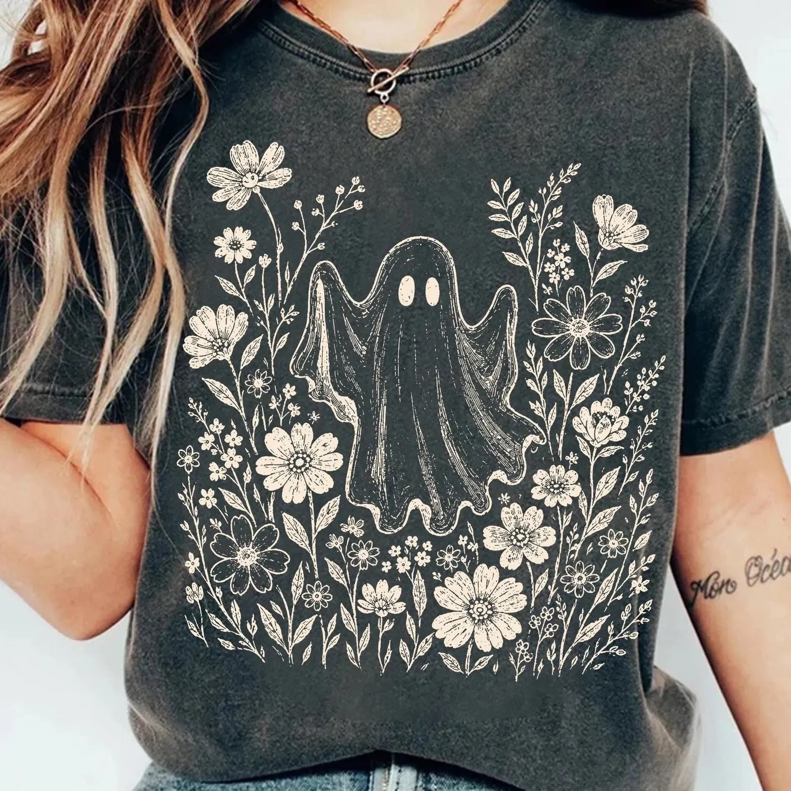 Ghost Flowers Stencil