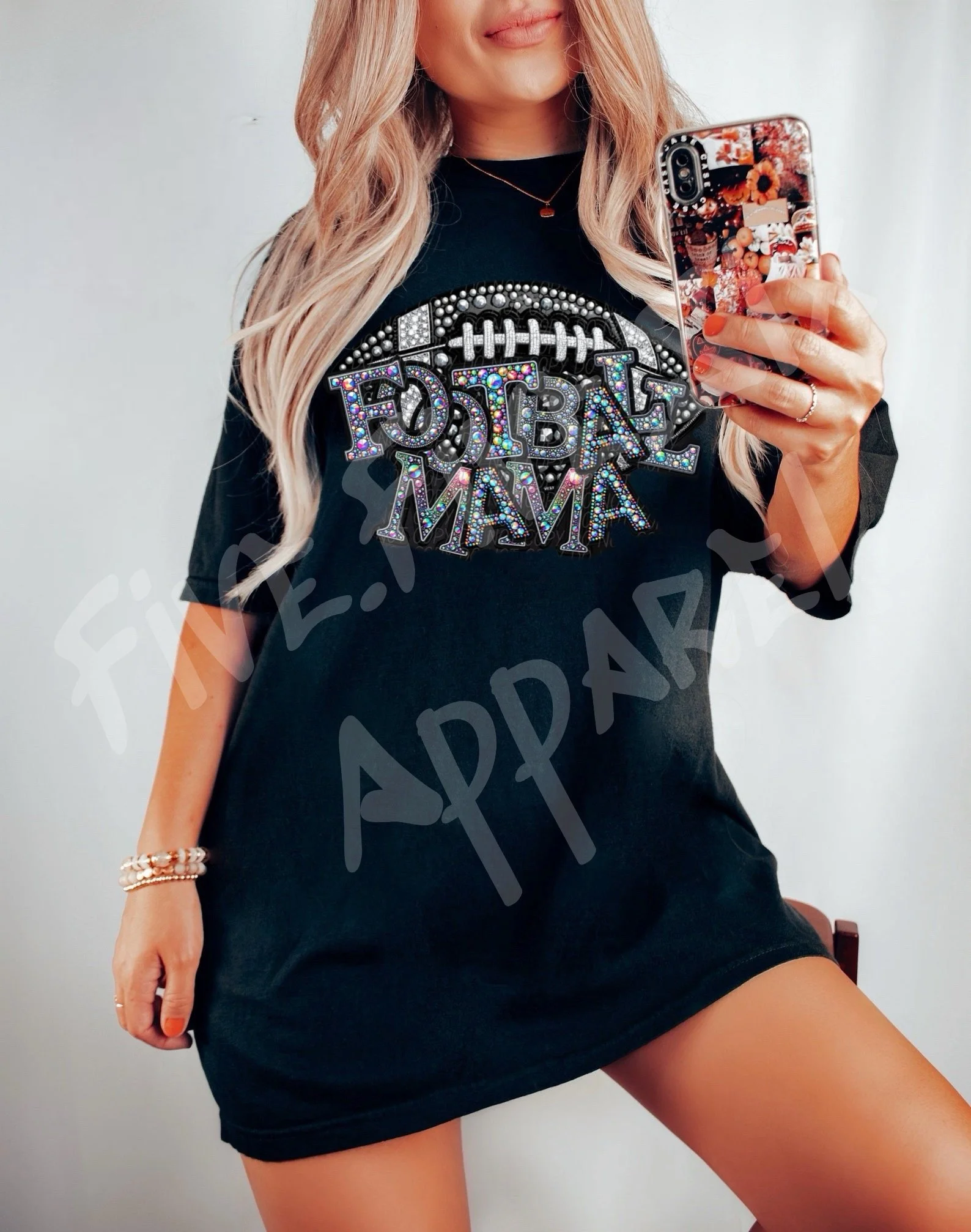 Football Mama Chunky Glitter