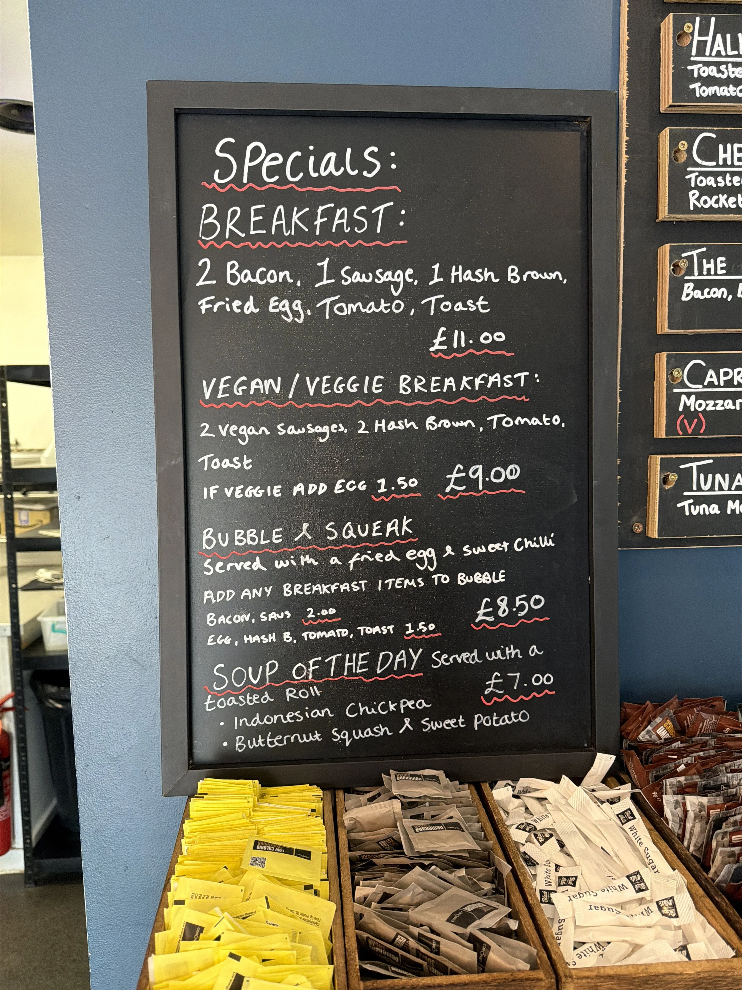 Specials menu
