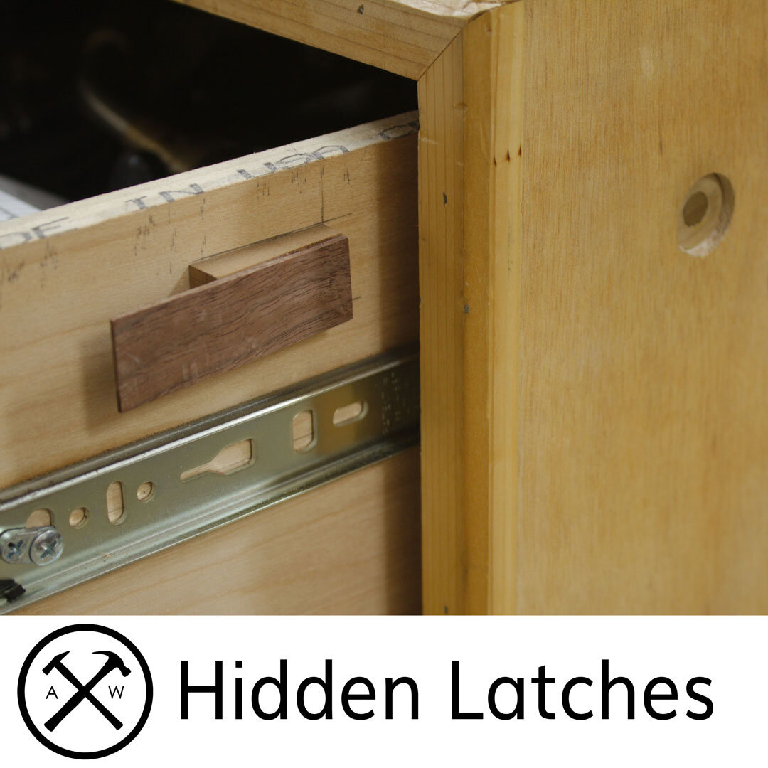 Semi) Hidden Custom Drawer Latches — Althoff Woodshop