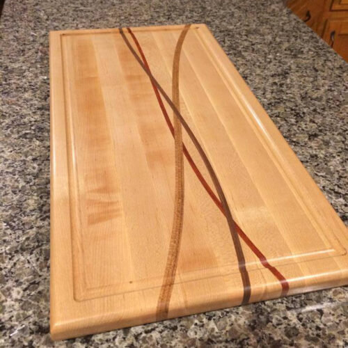 Cherry Thick Lines Thin Cutting Board