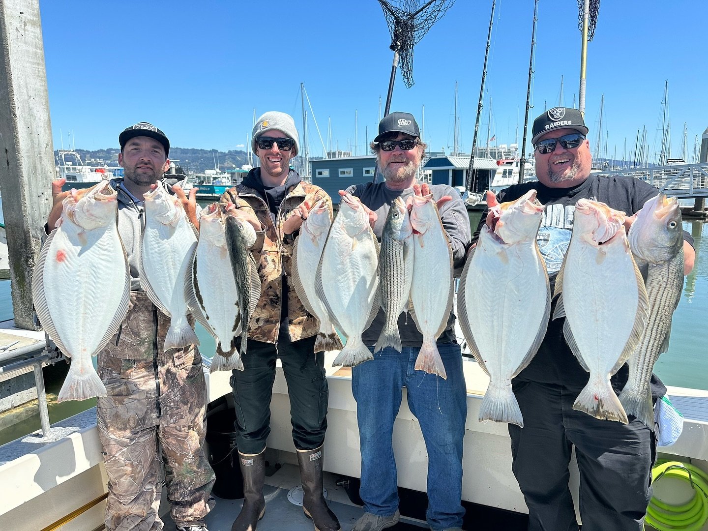 Limits for our crew today #goldenstateguideservice #fishEmeryville #scallywag fishing #fish