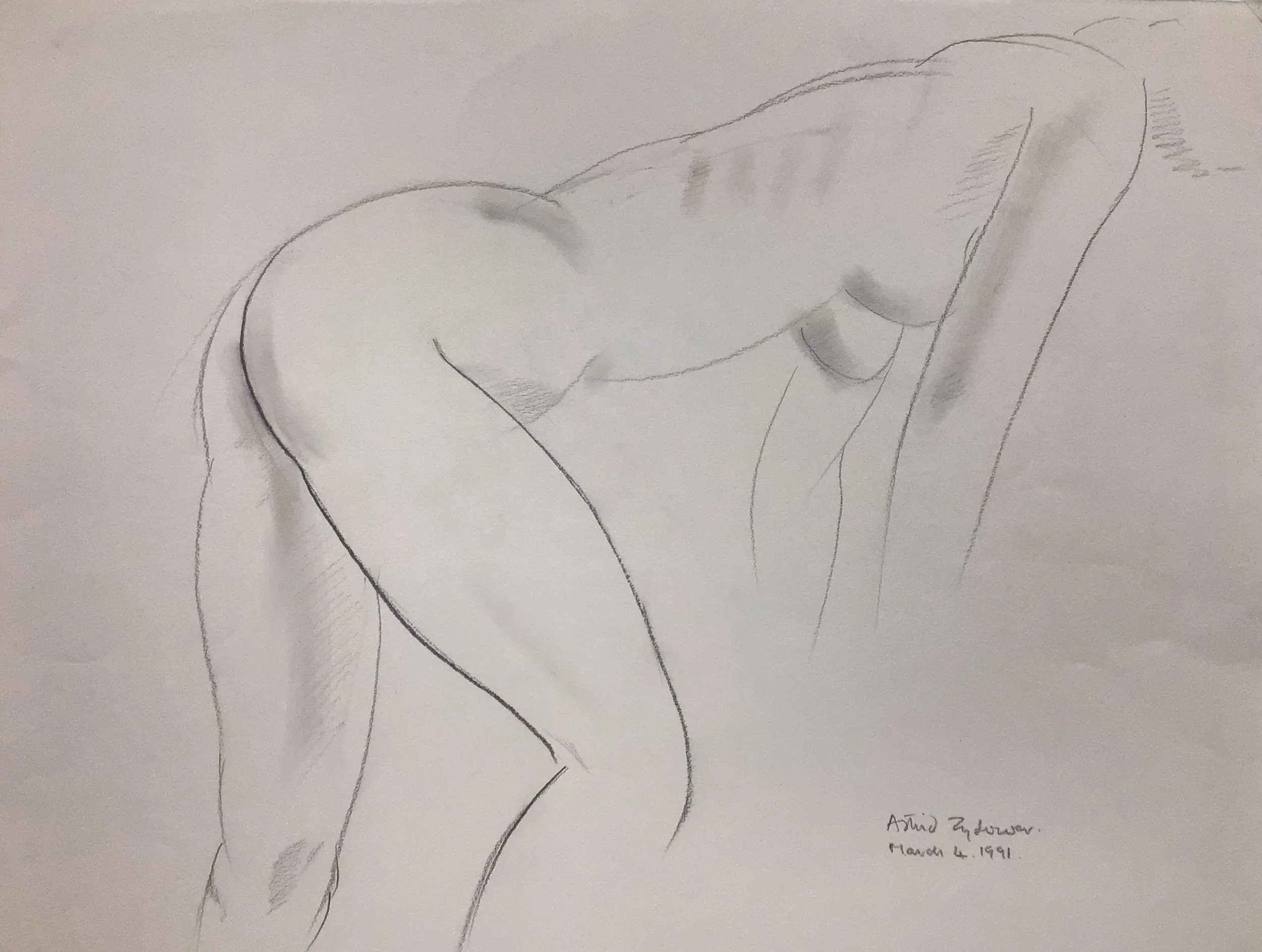 Figure Study
Graphite on paper
Paper size 60x43cm
Signed and dated 4th March 1991
£750 Unframed