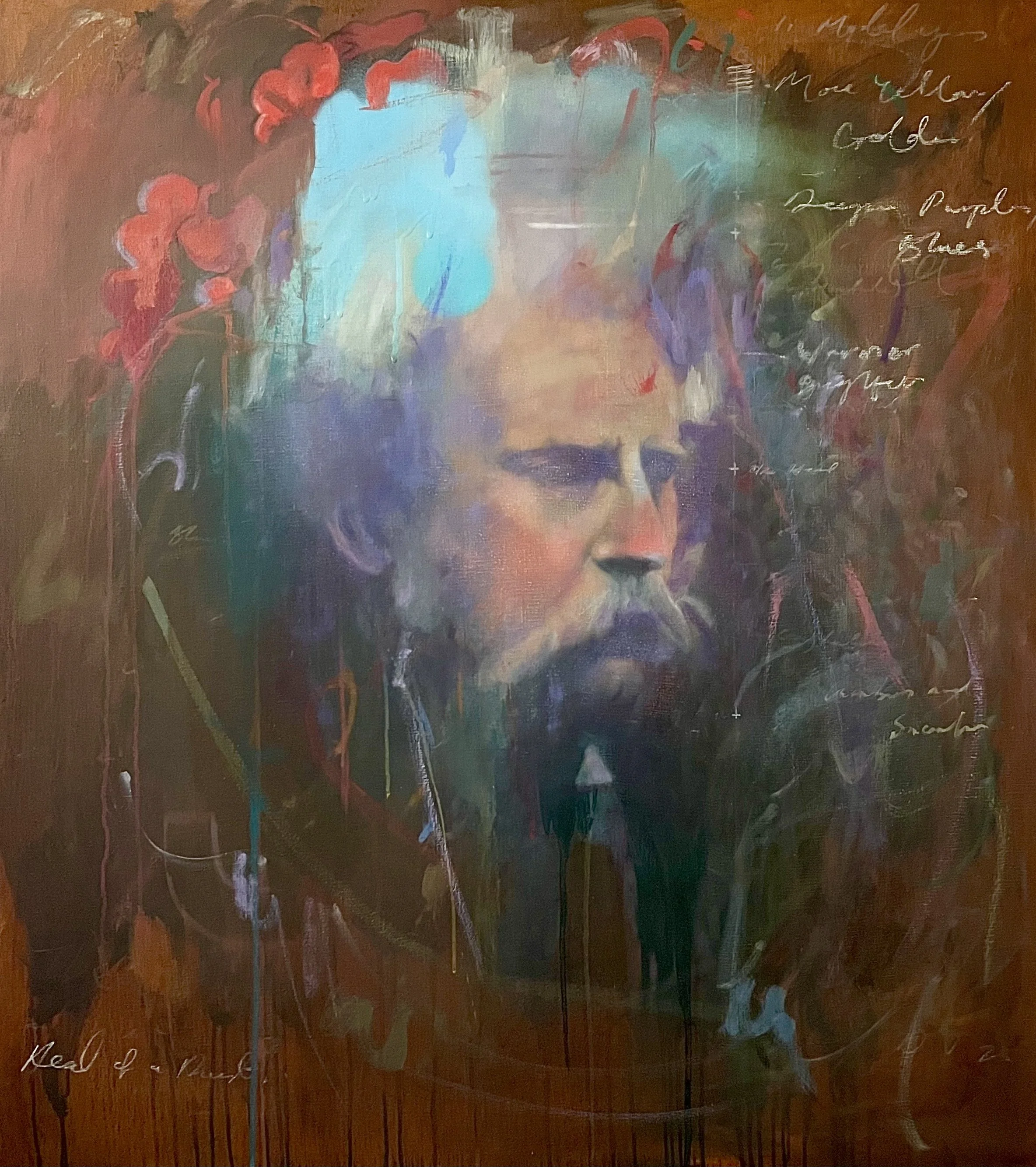 Priest
Oil and mixed media on board
60x40cm