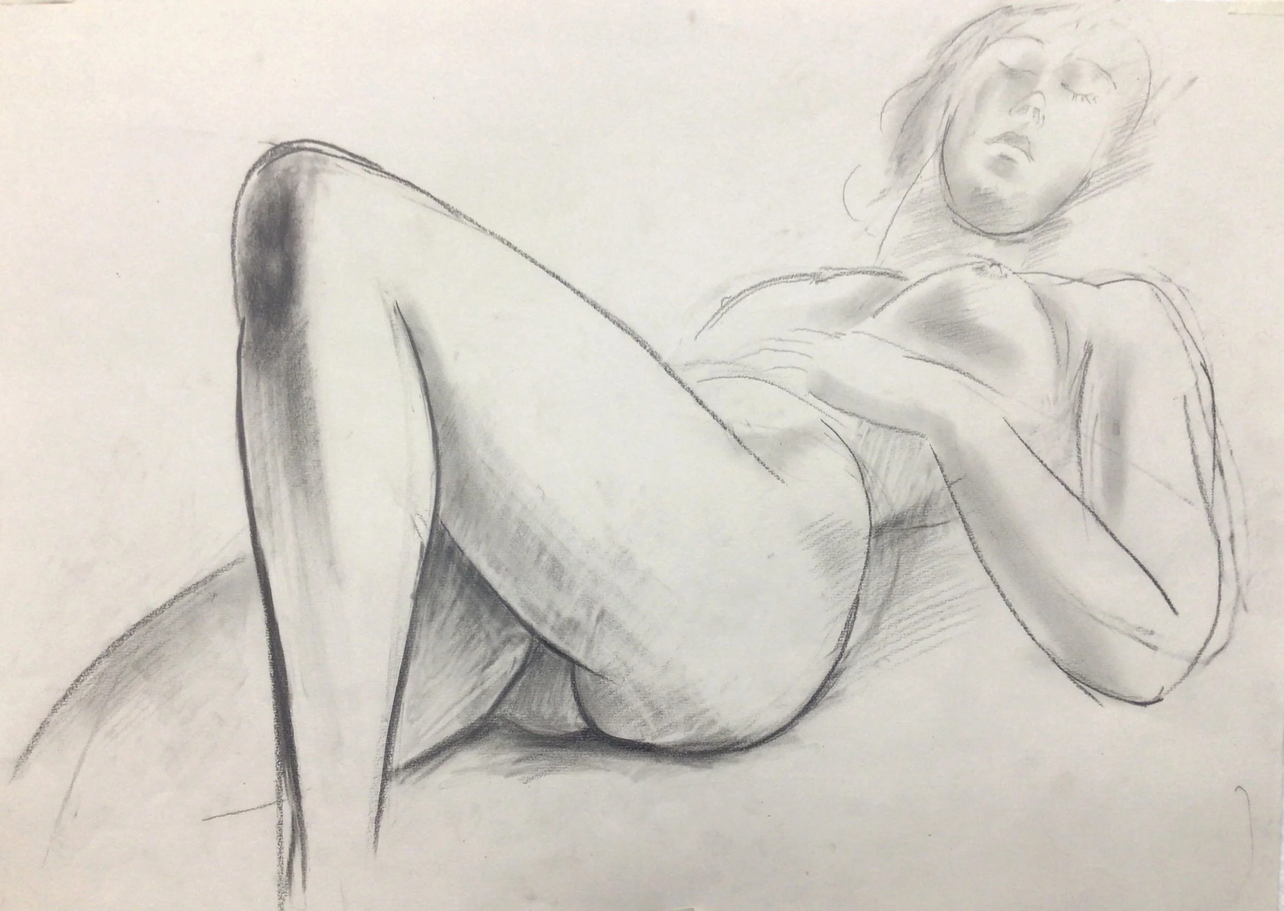 Figure Study
Charcoal on paper
Paper Size 60x42cm
£750 Unframed

