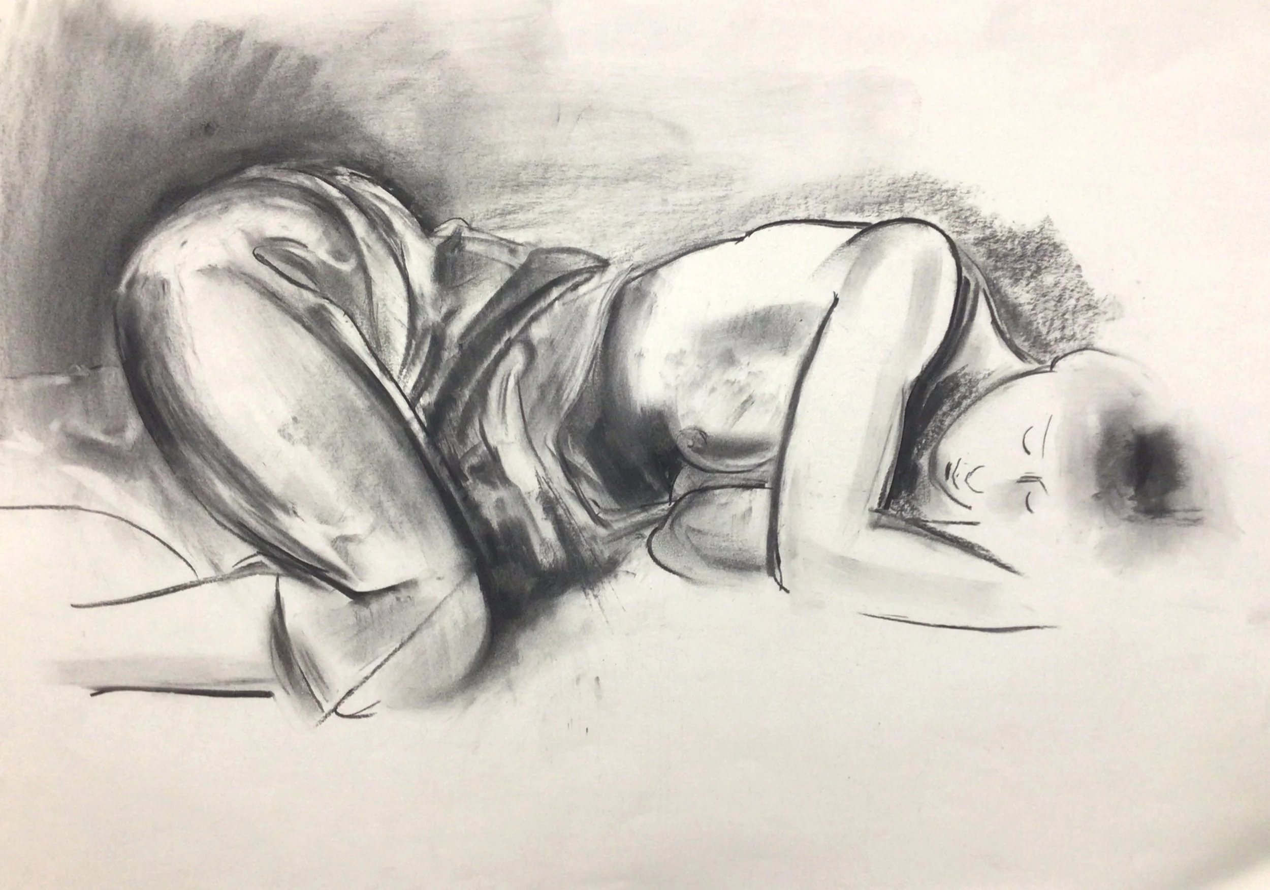 Figure Study
Charcoal on paper
Paper Size 60x42cm
£750 Unframed

