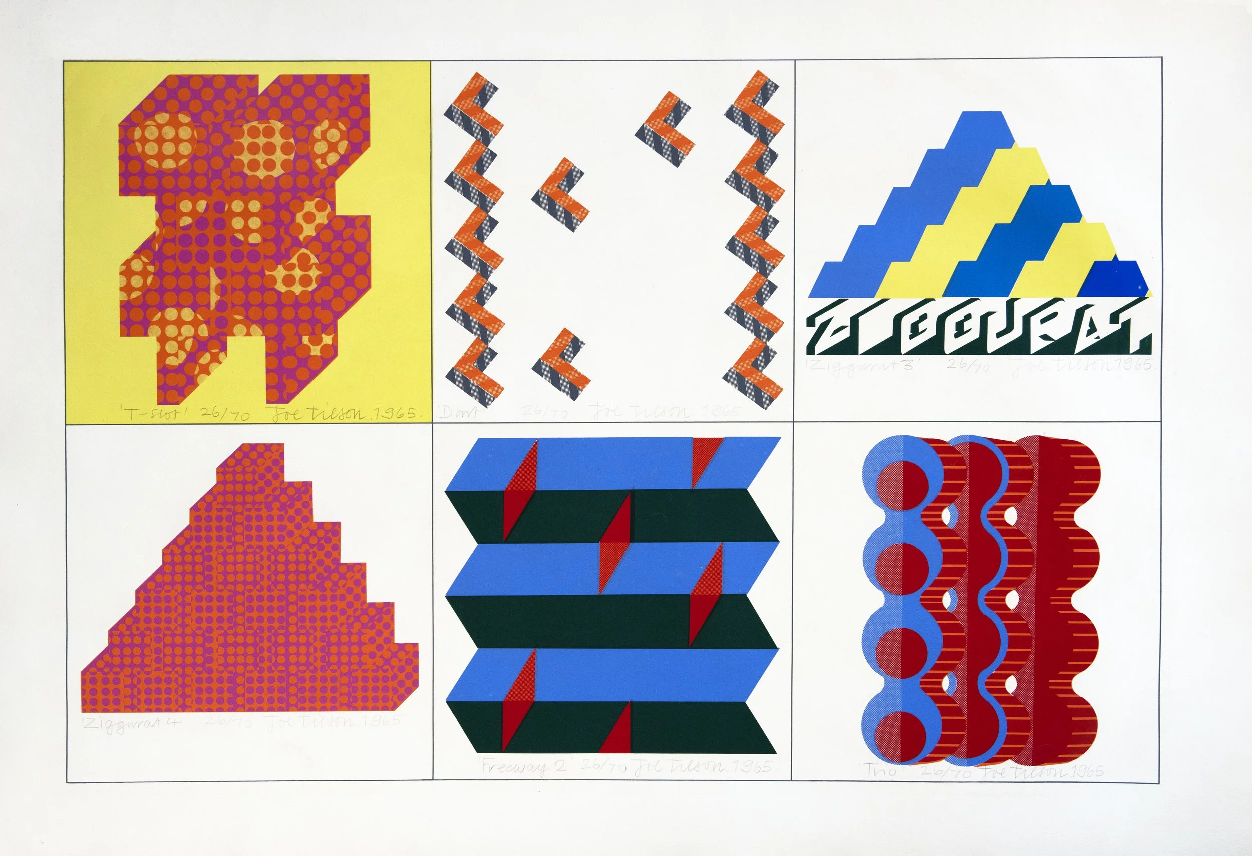joe-tilson-T-Slot, Dart, Ziggurat3, Ziggurat4, Freeway 2, Trio-100086.jpg