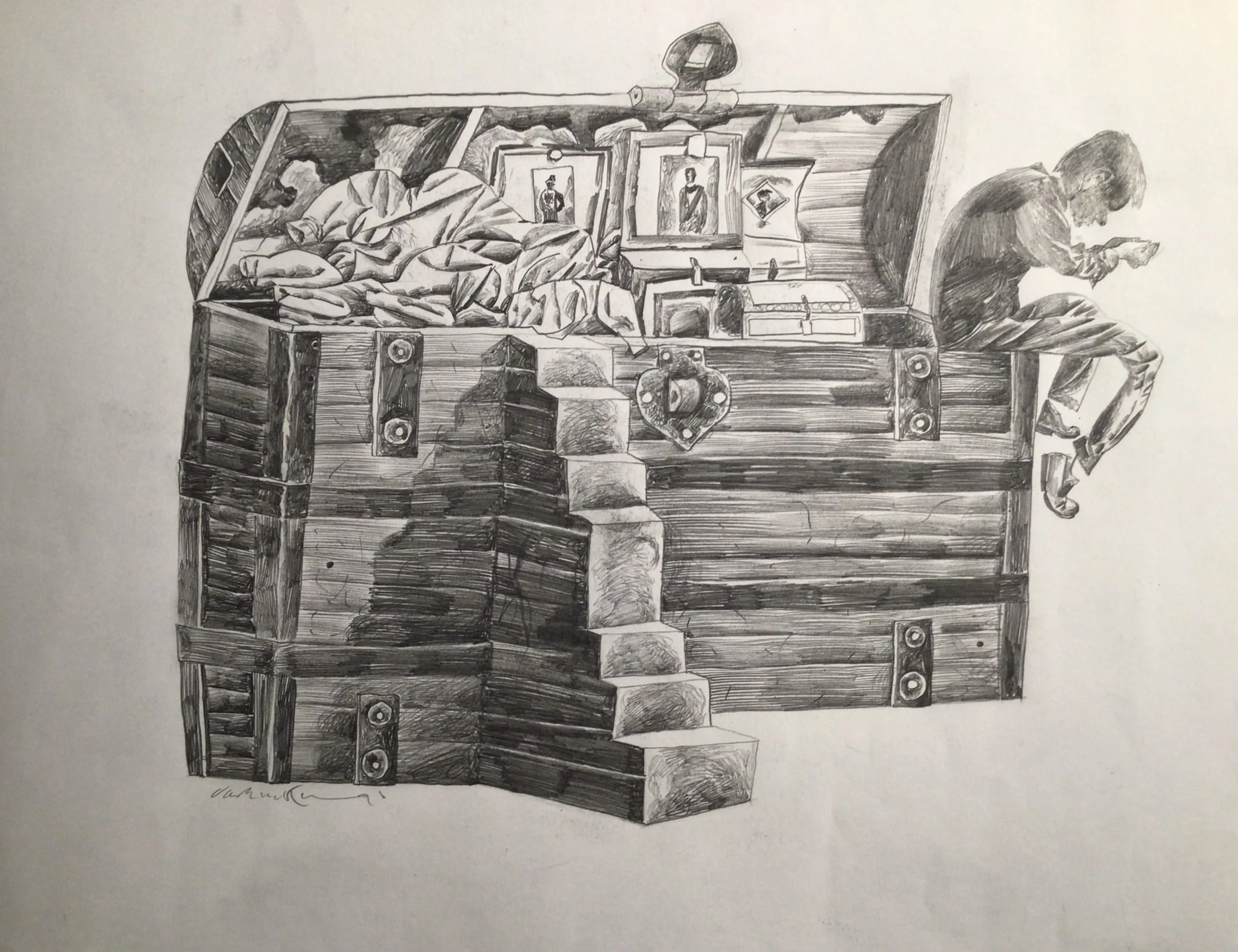 25: Reunion. 
Pencil on Paper. Paper Size 420x594mm. £800