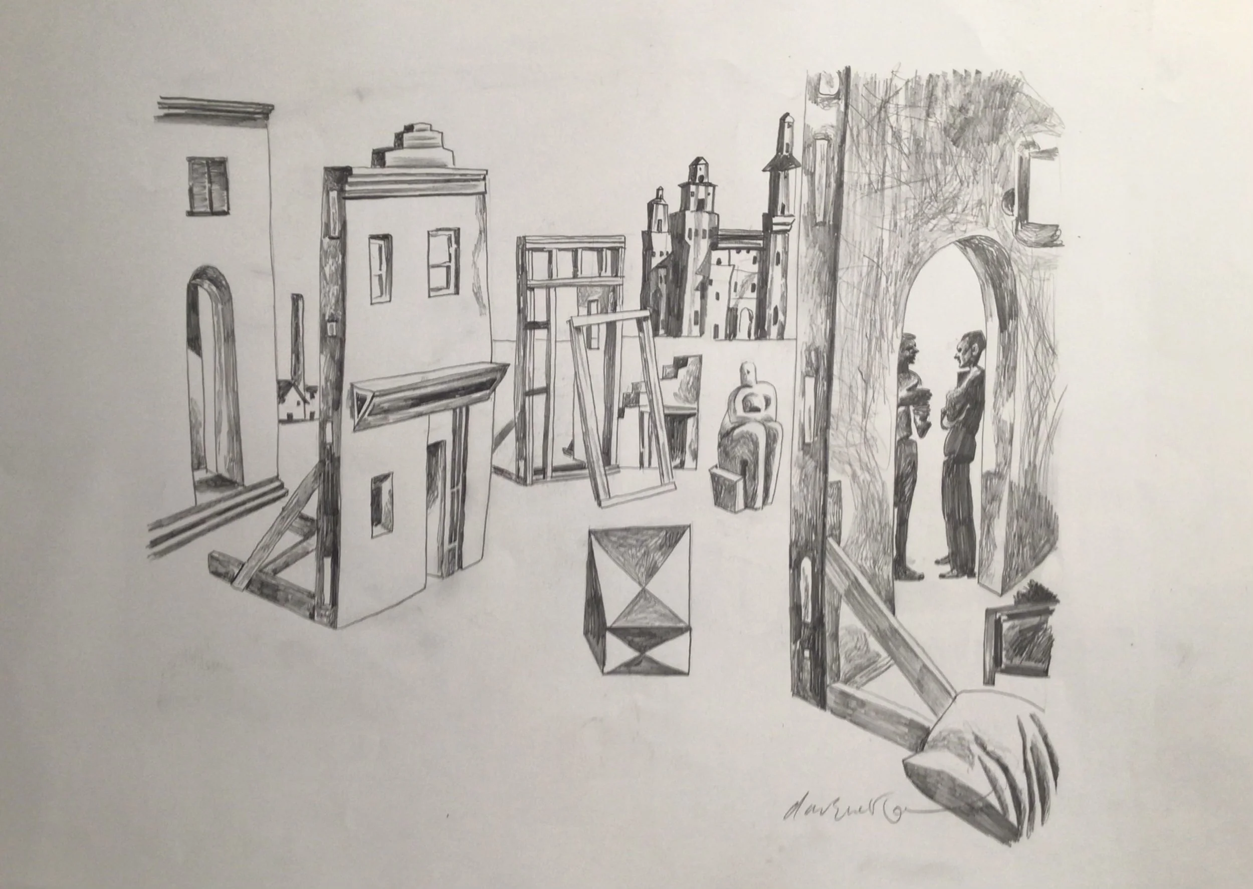 17: The Night Sets. 
Pencil on Paper. Paper Size 420x594mm. £500